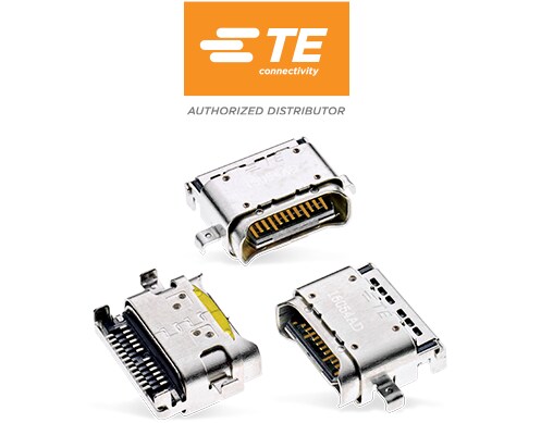 TE Connectivity Splash-Proof USB Type-C Connectors