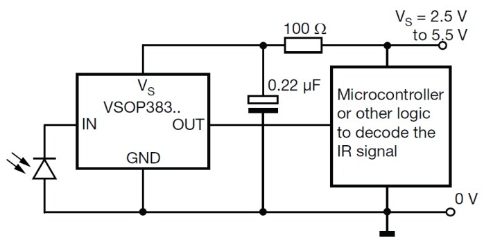 Vishay Semiconductors Preamplifier Circuit for IR Remote Control