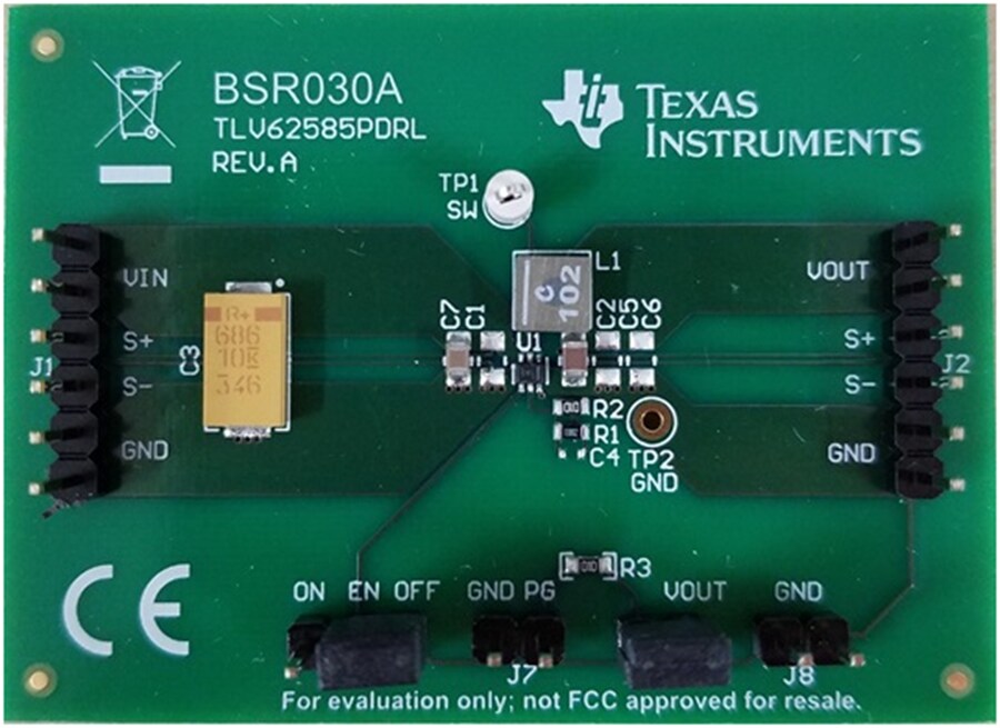 Mechanical Drawing - Texas Instruments TLV62585PEVM-030 Evaluation Module (EVM)