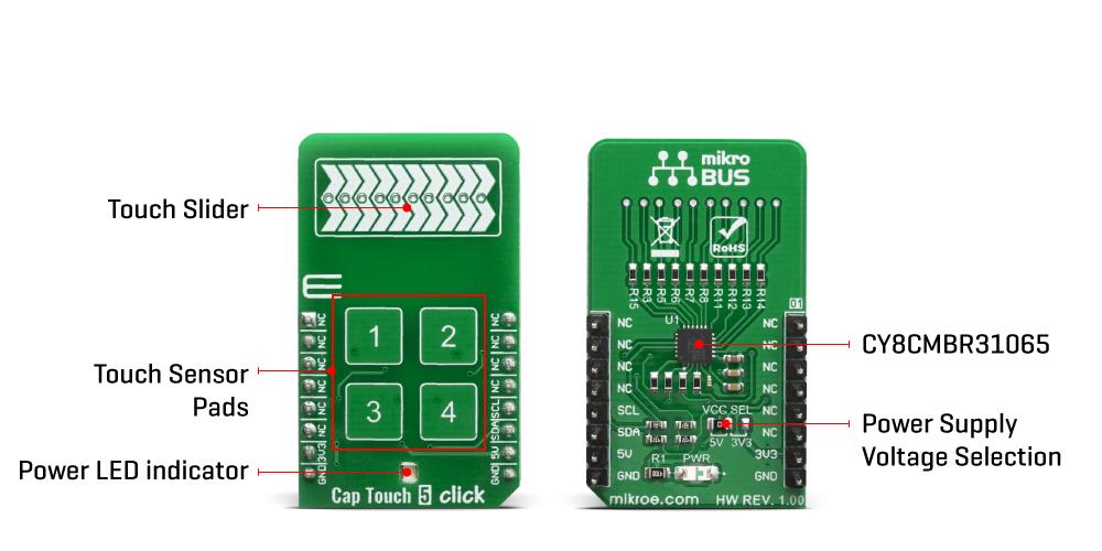 Mikroe Cap Touch 5 Click