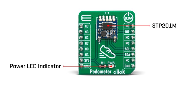 Mikroe MIKROE-3567 Pedometer Click