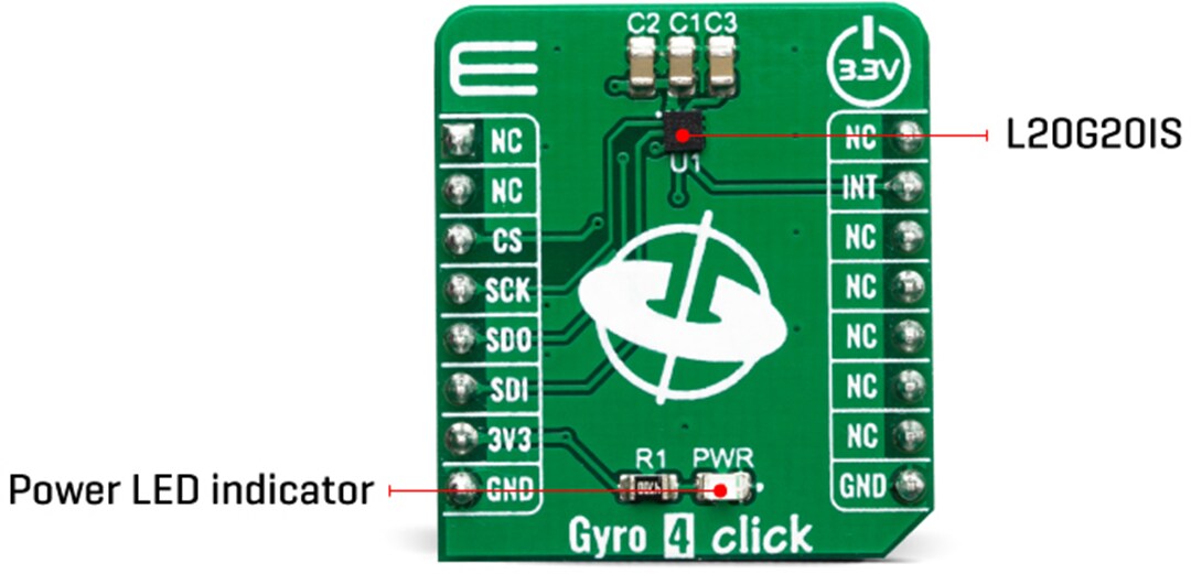 Mikroe MIKROE-3661 Gyro 4 Click