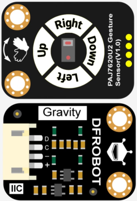 Chart - DFRobot SEN0315 Gravity Gesture Sensor