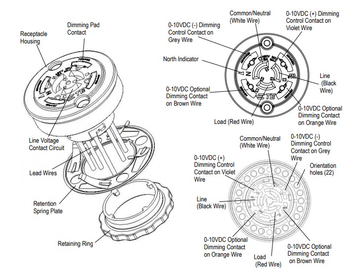 Mechanical Drawing - TE Connectivity Tool-less Receptacle Assembly & Gasket
