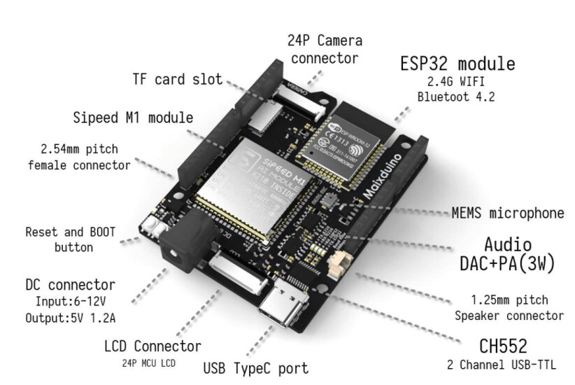 DFRobot Maixduino Ai+IOT K210 ESP32 Development Kit