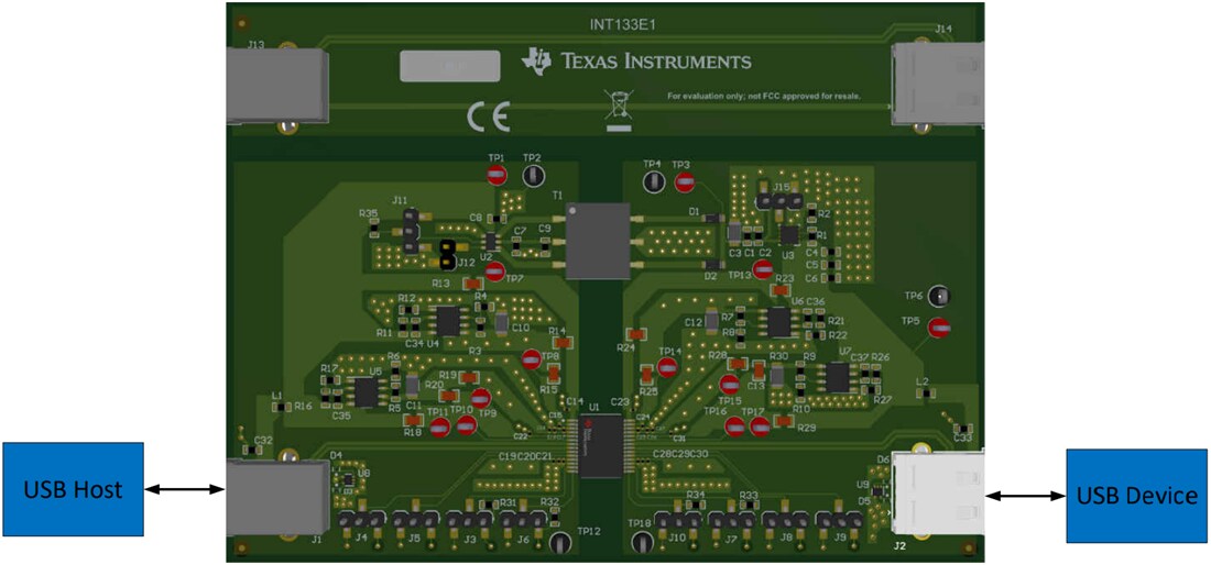 Mechanical Drawing - Texas Instruments ISOUSB211DPEVM Repeater Evaluation Module
