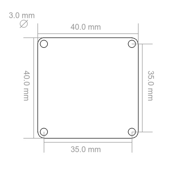 Mechanical Drawing - Tinkerforge Industrial PTC Bricklet