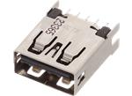 TE Connectivity Vertical USB 3.2 A Gen 1 THT Receptacle Connectors