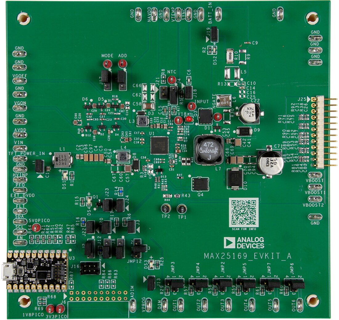 Mechanical Drawing - Analog Devices Inc. MAX25169EVKIT Driver Evaluation Kit