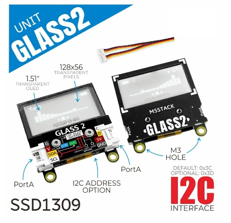 M5Stack U158-B Glass2 Unit