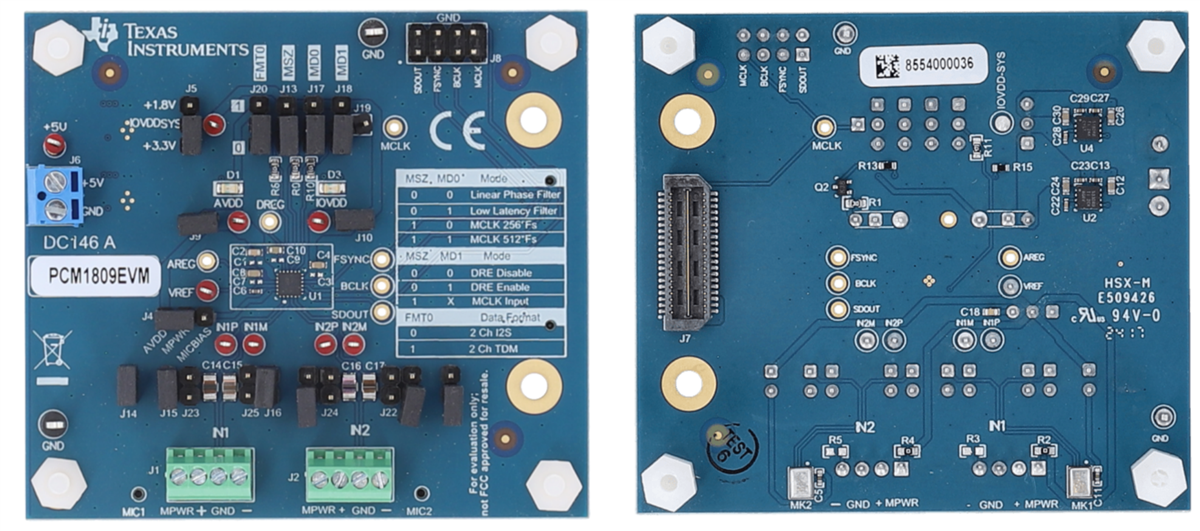 Texas Instruments PCM1809EVM  Evaluation Module