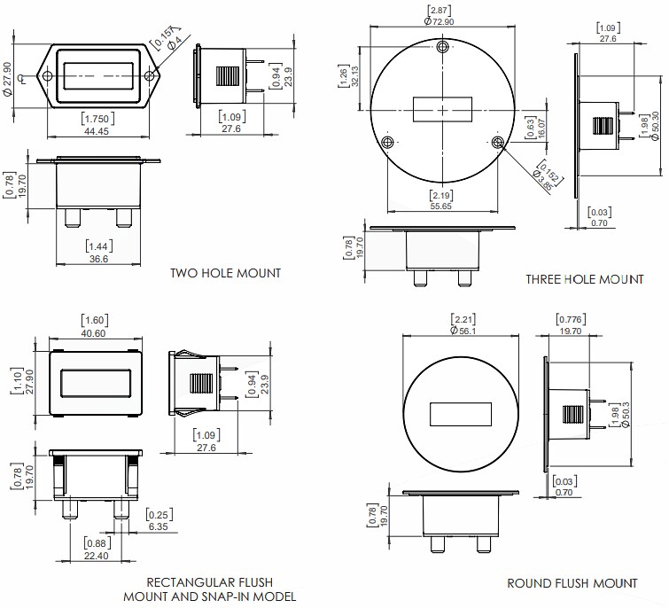 Trumeter 3400 Series Electronic LCD Counters