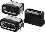 USB4736 6-Pin Vertical IP67 USB Type-C® Connector