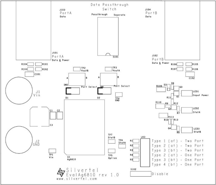 Silvertel EvalAg6810 Evaluation Board