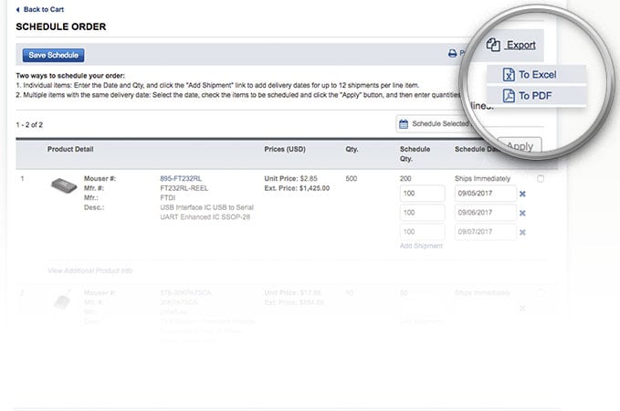 ตารางเวลาการจัดส่ง ตัวเลือกการส่งออกแบบดร็อปดาวน์ในเพจการสั่งซื้อแบบกำหนดเวลา